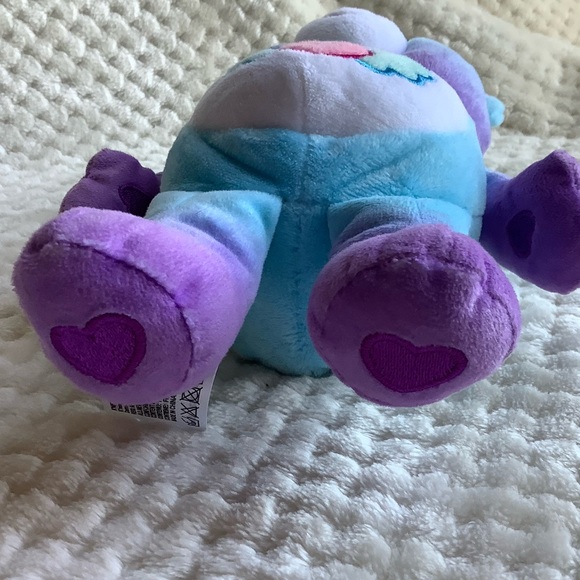 CARE BEAR Blue Purple Dream Bright Plush Bear w Rainbow Stuffed Animal Toy - Picture 7 of 12